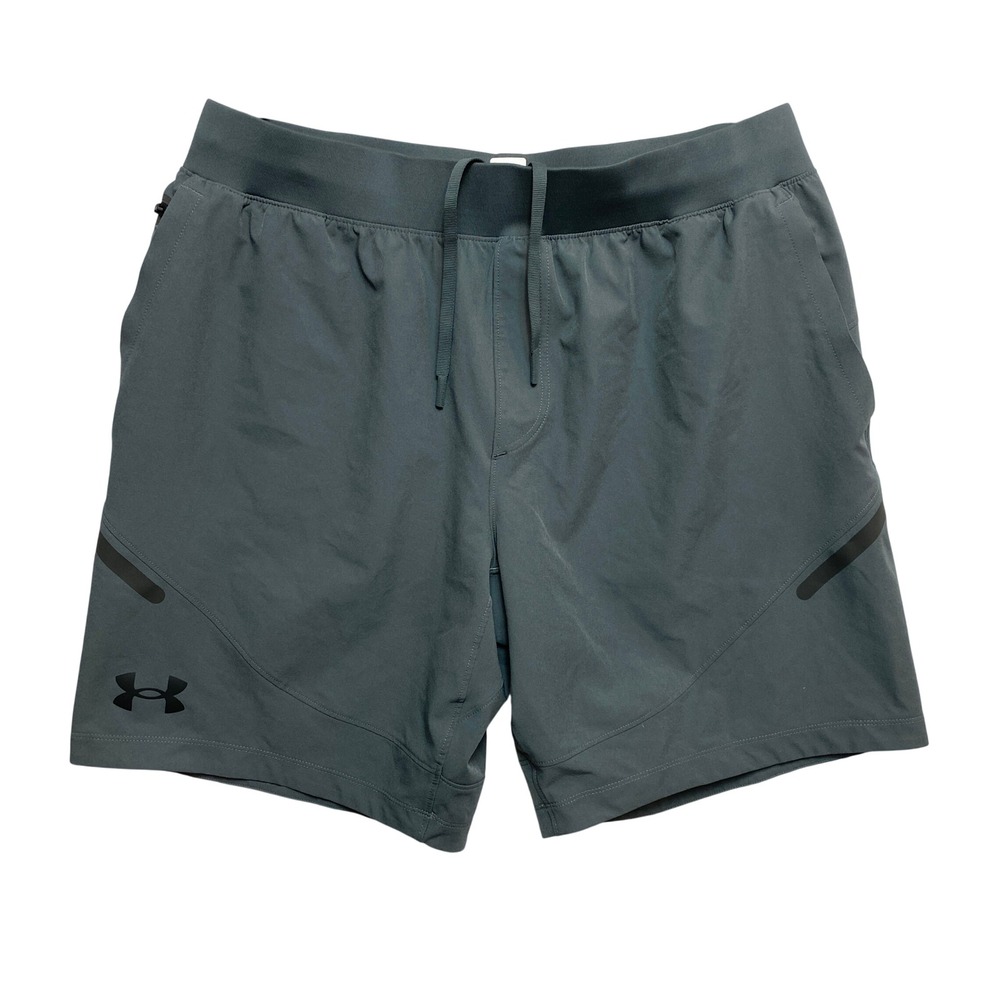 Under Armour Shorts Mens XL Gray Fitted Athletic Drawstring Pocket